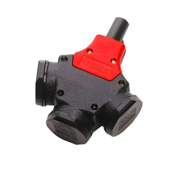 Buy Part Electric Industrial 3-Way Adapter (Koral Model, 16A) | PVC Body, Grounded