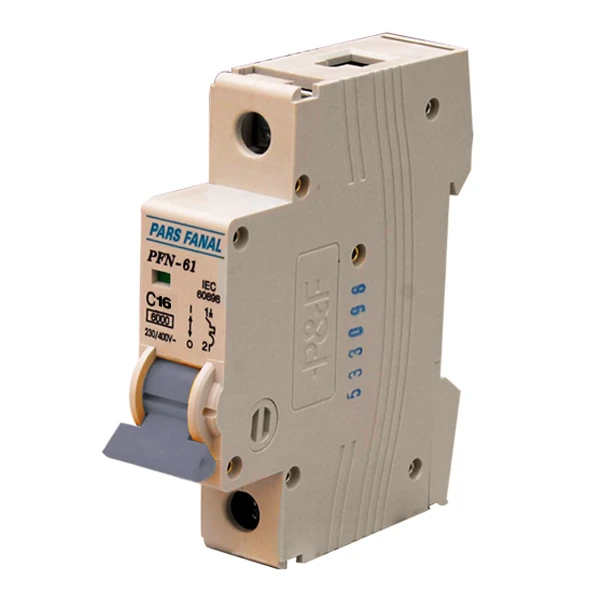 Pars Fanal Miniature Circuit Breaker, 16A, Single-Pole, Type C, 6kA (PFN-61-C16)