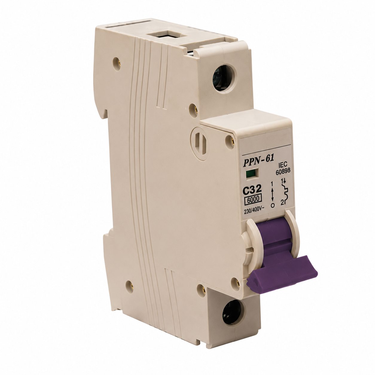 Pars Fanal Miniature Circuit Breaker (MCB), 1-Pole, 32A, Type C, 6kA