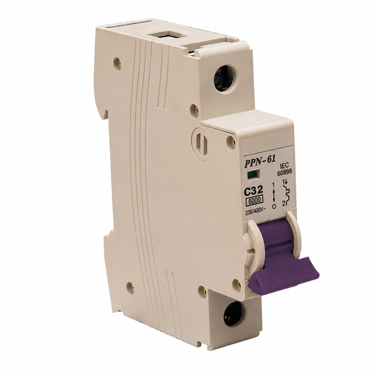 Pars Fanal Miniature Circuit Breaker (MCB), 1-Pole, 32A, Type C, 6kA