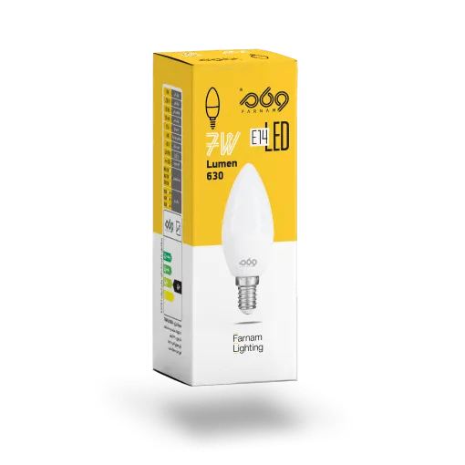 Buy Farnam 7W Frosted Candle Bulb | Three Light Colors: Warm White, Cool White, and Daylight