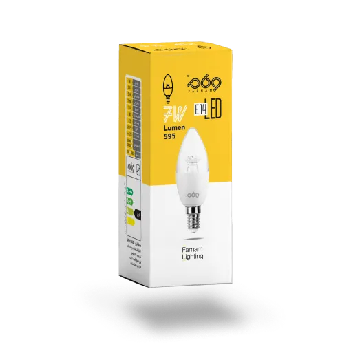 Farnam 7W Crystal LED Candle Bulb | Uniform 700-Lumen Light