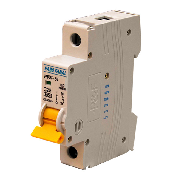 Purchase Pars Fanal 25A Single-Pole Miniature Circuit Breaker (Model PFN-61-B25)