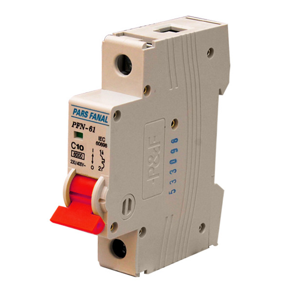 Purchase Pars Fanal 1-Pole 10A Miniature Circuit Breaker, Model PFN-61-B10 | 6kA