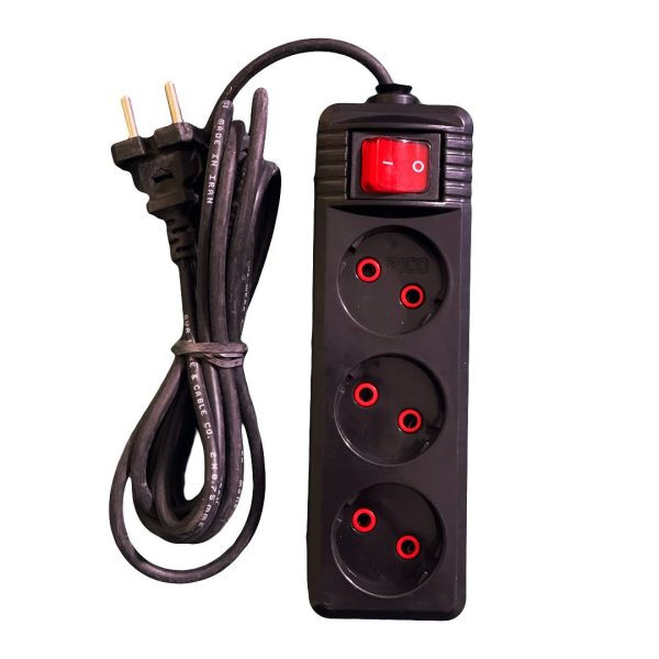 Pico Power Strip Model M3/5 | 3 Outlets, 5m Cord, Dust-Resistant