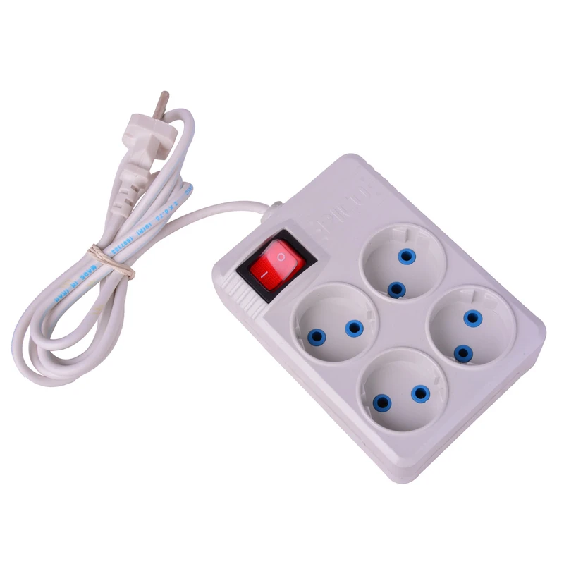 Pico Power Strip Model 4S | 4 Outlets, 1.7m Cord, Dust-Resistant
