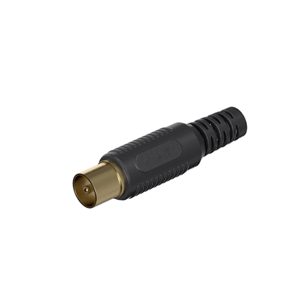 Black Male Antenna Connector (Model XG-100) | Stable Coaxial Cable Connection with Durable Housing