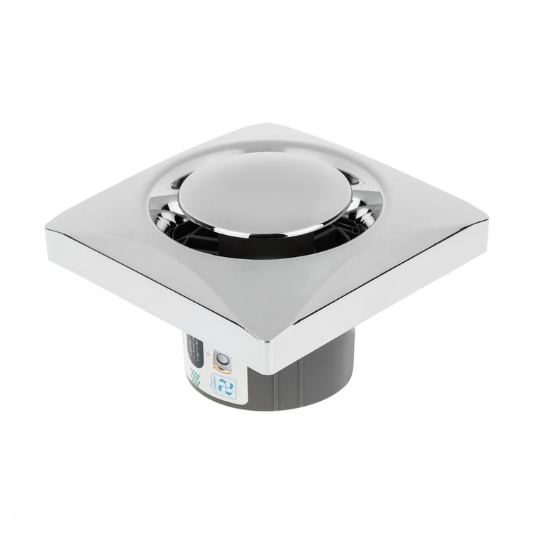 Airsoft Domestic Exhaust Fan, Model AD 10 S | 10 cm, 12W, Chrome Finish, Low-Noise