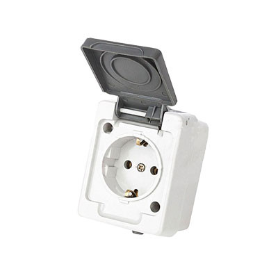Part Electric "Berkeh" Model Surface-Mounted Weatherproof Earthed Socket