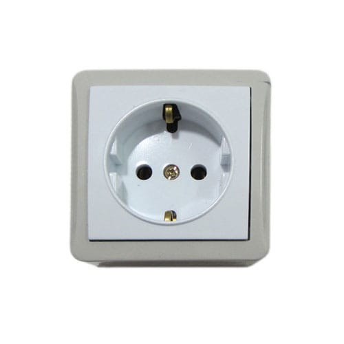 Part Electric "Shahab" Model Ceramic Surface-Mounted Socket with Earth